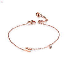 Personalizado Crystal Rose Gold Letter Alphabet H Initial Bracelet